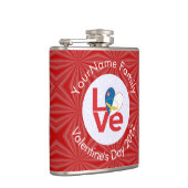 Azorean LOVE Hearth Flag Valentine Personalized  フラスク (右)