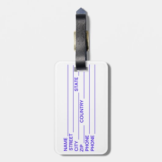 AZORES*ラゲージタグ ラゲッジタグ (裏面縦)