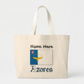Azores and Azorean Flag Personalized ラージトートバッグ (正面)