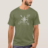 "Azores Compass - Nautical Star Design Tシャツ (正面)