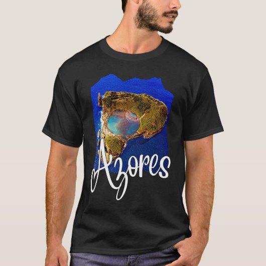 Azores Flag Patriotic Portuguese Roots Azores Souv Tシャツ (正面)