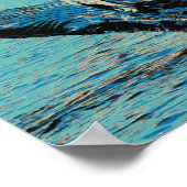 Azores humpback whale illustration Portugal ポスター (角)