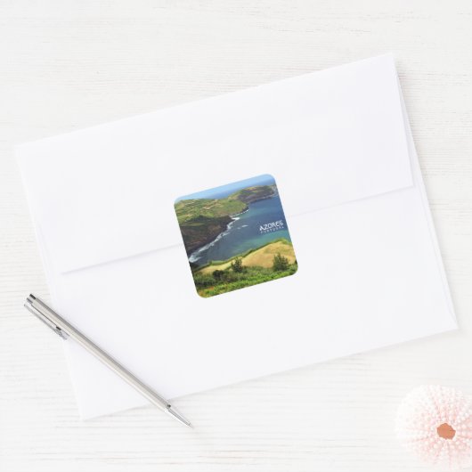Azores Islands写真,ポルトガル スクエアシール (封筒)