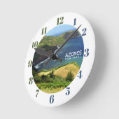 Azores Islands写真，ポルトガル ラウンド壁時計 (傾斜)