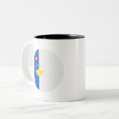 Azores Islands Flag ツートーンマグカップ (正面左)