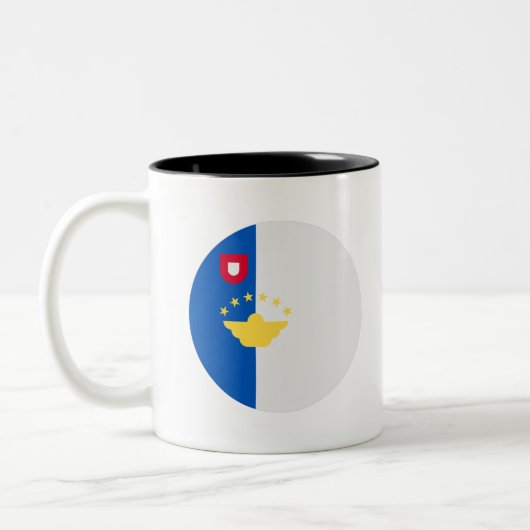Azores Islands Flag ツートーンマグカップ (左)