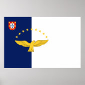 Azores islands flag Print Value Poster Paper ポスター (正面)