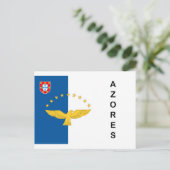 Azores Islands Portugal Flag Postcards ポストカード (スタンド正面)