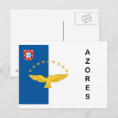 Azores Islands Portugal Flag Postcards ポストカード (正面/裏面)