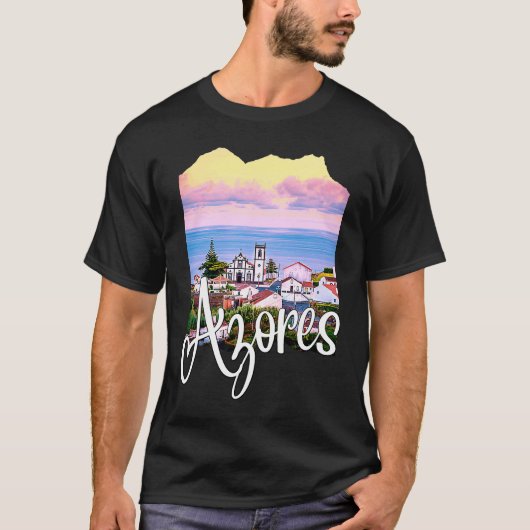 Azores Portugal Portuguese Roots Azores Souvenirs Tシャツ (正面)