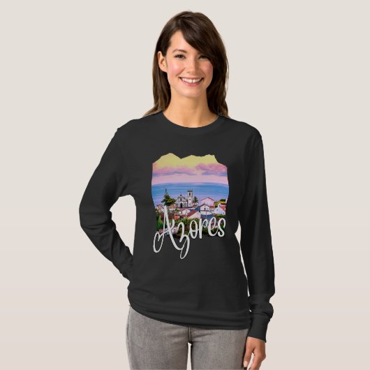Azores Portugal Portuguese Roots Azores Souvenirs Tシャツ (正面フル)