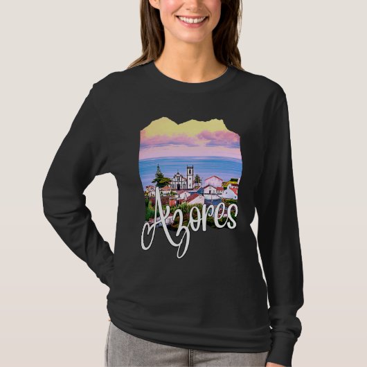 Azores Portugal Portuguese Roots Azores Souvenirs Tシャツ (正面)