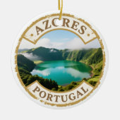 Azores Portugal Travel Badge Ornament – Two-Sided  セラミックオーナメント (正面)