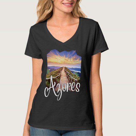 Azores Souvenirs Portuguese Roots Azores Tシャツ (正面)