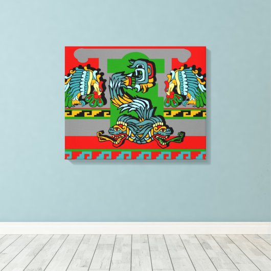 Aztec  Artistic Design キャンバスプリント (インサイチュ (ウッドフロア))