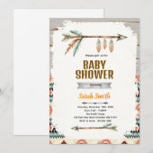 Aztec Baby Boy Shower Invitation 招待状 (正面/裏面)
