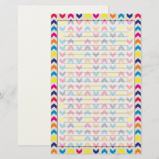 Aztec Chevron colorful 便箋 (正面/裏面)