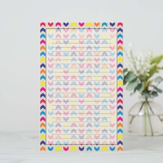 Aztec Chevron colorful 便箋 (スタンド正面)
