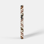 Aztec Diamond Motif Design Browns+Cream iPhoneケース (右側面)