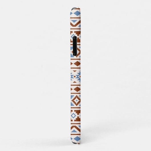Aztec Essence Pattern II Rust Blue Cream Case-Mate iPhoneケース (裏面/右)