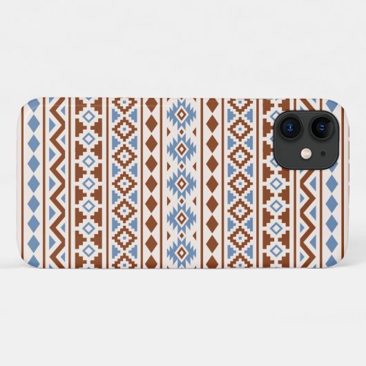 Aztec Essence Pattern II Rust Blue Cream Case-Mate iPhoneケース (裏面(横))