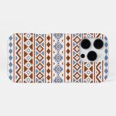 Aztec Essence Pattern II Rust Blue Cream iPhoneケース (裏面横)