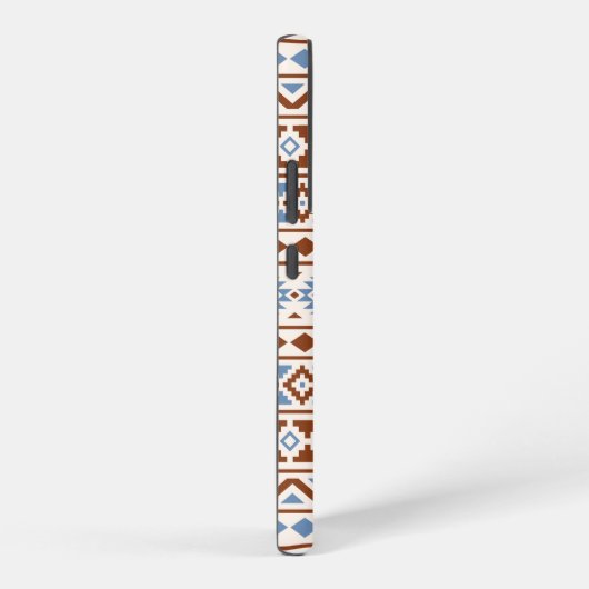 Aztec Essence Pattern II Rust Blue Cream Samsung Galaxyケース (右側面)