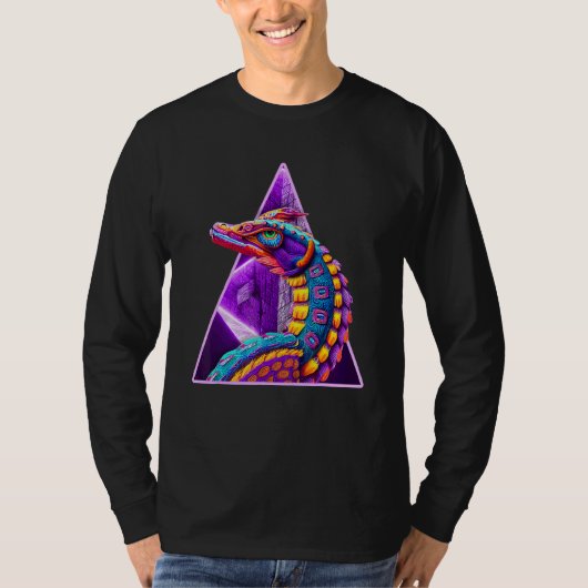 Aztec God Quetzalcoatl Cool Snake Dragon Inca Maya Tシャツ (正面)