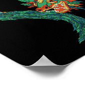 Aztec God Quetzalcoatl Snake Dragon Inca Maya Civi ポスター (角)