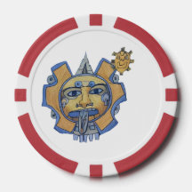 Aztec gold poker chip