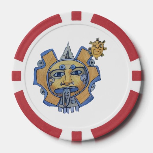 Aztec gold poker chip ポーカーチップ (正面)
