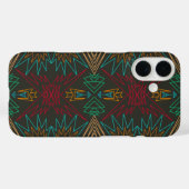 Aztec Native American Geometric Lined Pattern Art Case-Mate iPhoneケース (裏面 (横))
