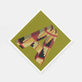 Aztec Navajo Pattern Letter A スタンダードランチョンナプキン (角)