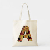 Aztec Navajo Pattern Letter A トートバッグ (裏面)