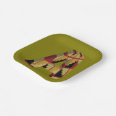 Aztec Navajo Pattern Letter A ペーパープレート (傾斜あり)