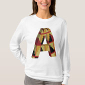 Aztec Navajo Pattern Letter A Tシャツ (正面)