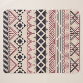 Aztec pattern. Vintage tribal background シェルパブランケット (正面(横))