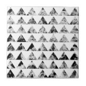 Aztec Print Zwart Wit Black White タイル (正面)