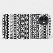 Aztec Stylized Pattern Black & White Case-Mate iPhoneケース (裏面(横))