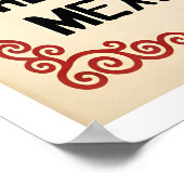 Aztec Sun Print - Geometric Rays, Bold Contrast ポスター (角)