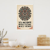 Aztec Sun Print - Geometric Rays, Bold Contrast ポスター (キッチン)