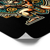 Aztec Warrior Gym Weightlifting Bodybuilding Worko ポスター (角)