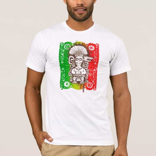 Aztecaのワイシャツのラテンアメリカ系のスタイルCamiseta Tシャツ (正面)