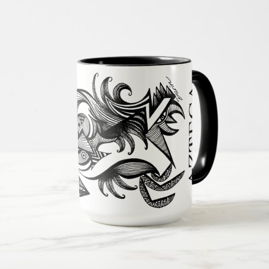 Azteca mug by Darin Jones マグカップ (正面右)