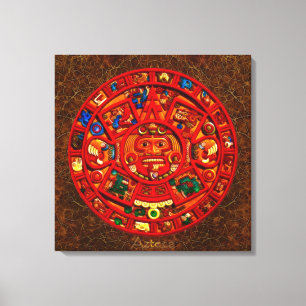 AZTECA to Mayan\サンアステカカレンダアートプリント キャンバスプリント