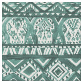 AZTECHIEのアステカなスカルのBohoの種族パターン ファブリック (クローズアップ)