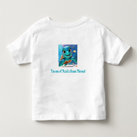 Azulの海ヒーローTシャツ – Toddler Edition トドラーTシャツ (裏面)