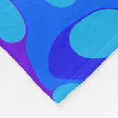 Azul - モダン、抽象デザイン フリースブランケット (角)