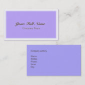 AZUL ELEGANTE VINTAGE COMIDA SIMPLE FEMENINO MUJER 名刺 (正面/裏面)