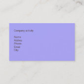 AZUL ELEGANTE VINTAGE COMIDA SIMPLE FEMENINO MUJER 名刺 (裏面)